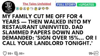 My Family Erased Me For Four Years — Then Walked Into My Restaurant  Dad Demanded 15%