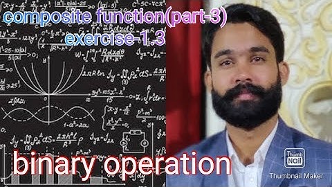 RBSE,class-12, exercise-1, composition function part-3, Binary operation, by Vijay