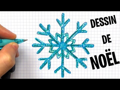 Comment Dessiner Facilement Un Flocon De Neige Youtube