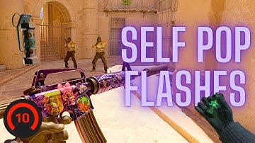 CS2 Anubis: 10 Self Pop Flashes