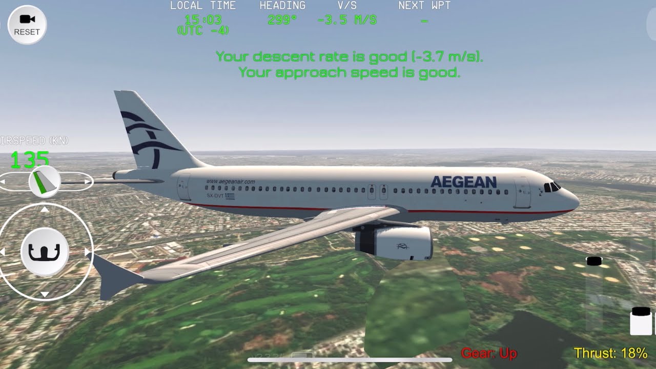 RC FS Advanced Real Flight Simulator GamePlay A320 AEGEAN by ios ...