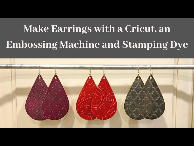 DIY Embossed Leather Earrings - Crafting in the Rain