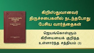 தேவனுடைய வார்த்தைகள் | ஜெயங்கொள்ளும் கிரியையைக் குறித்த உள்ளார்ந்த சத்தியம் (3)