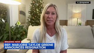 Rep. Marjorie Taylor Greene says she is resigning from Congress in January