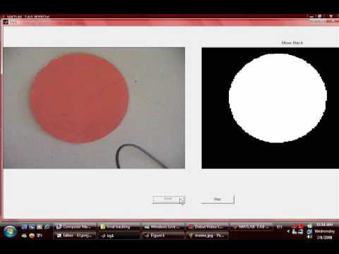 Marker tracking by using MATLAB