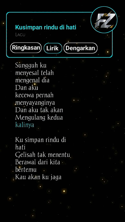 lirik lagu kusimpan rindu di hati