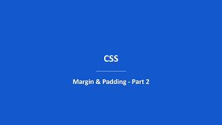 Basic HTML & CSS | Margin & Padding - 10