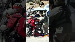 Emergency Crews Rescue Paraglider