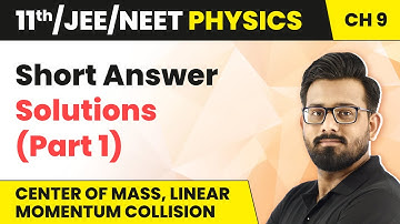 Center of Mass, Linear Momentum, Collision - Short Answer Solutions | Class 11 Physics HC Verma