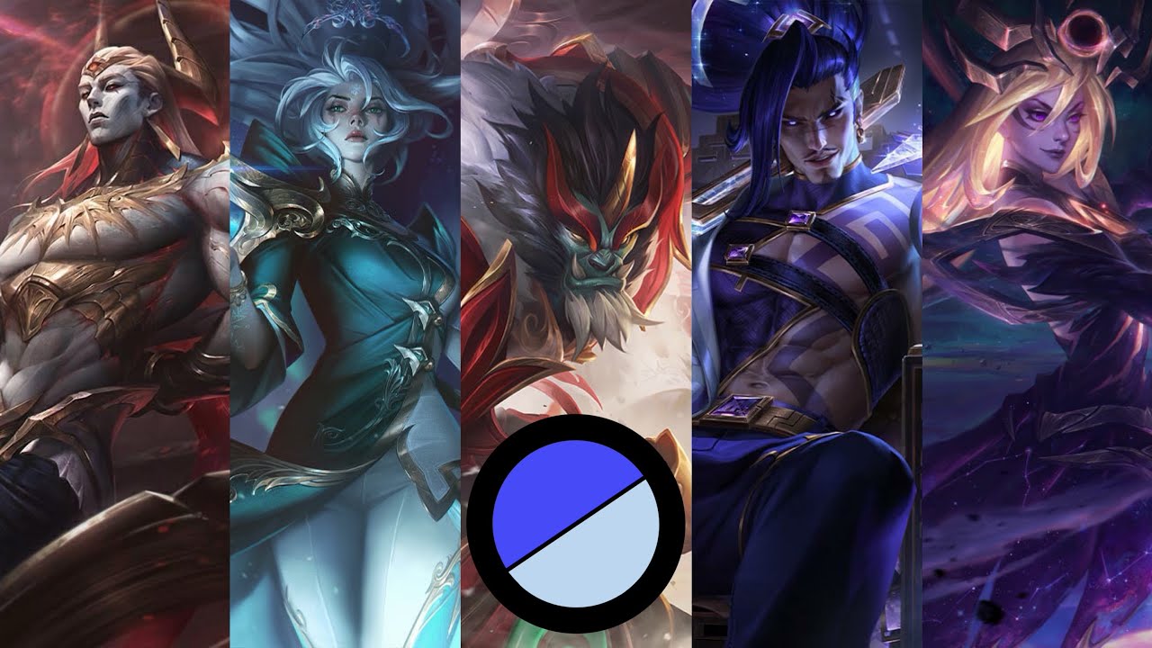 LMHT Summoner Rift (Winter): Zaahen, Diana, Galio, Yasuo, Lux - 100