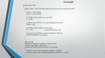 Garbage collection in java