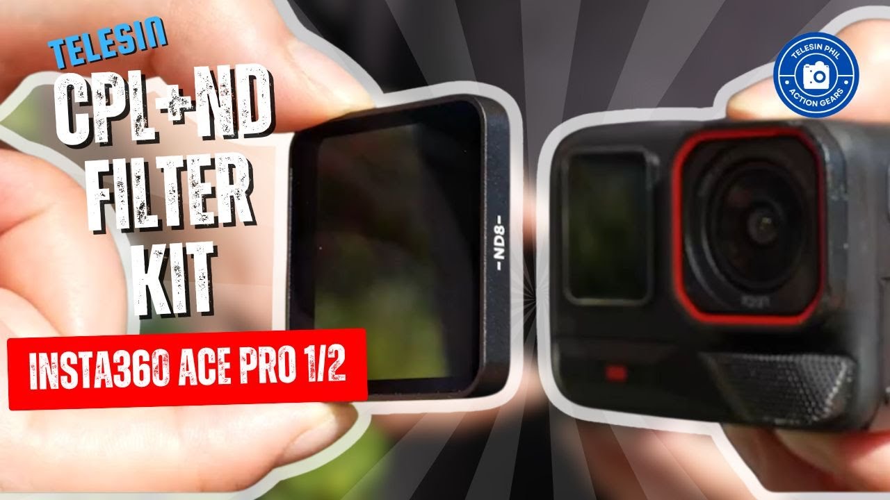 🎥 TELESIN CPL + ND Filter Set Aluminum Frame for Insta360 Ace Pro 2, Ace Pro Cameras S5-FLT-27-TIS — Video review, click xem trên YouTube