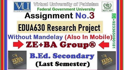 EDUA630 Assignment 3 Solution Fall 2022 Without Mendeley Software Also (In Mobile Phone)