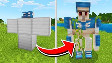 How To Spawn SWIFTNESS IRON GOLEM in Minecraft Pocket Edition (Super Iron Golem Addon)