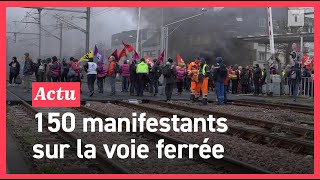 Réforme des retraites : la voie ferrée bloquée à Lorient
