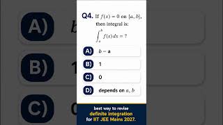 f(x) = 0 but what happens to its integration on [a, b] ? IIT JEE Mains Micro Concepts #jee2027