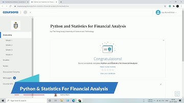 Python and Statistics for Financial Analysis Coursera Complete Solutions All Assignments Solution