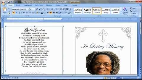 Make a funeral program