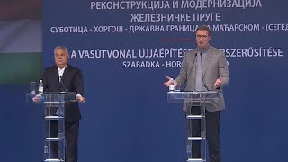 Орбан и Вучич заложили железную дорогу из Сербии в ЕС
