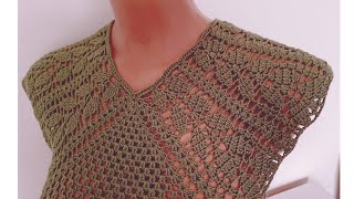 en kolay yelek hırka kazak örgü modeli, #crochet #knitting 2.