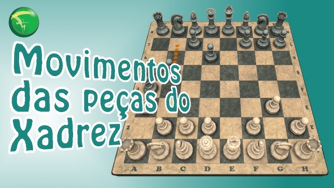 Aprendendo o movimento das peças de xadrez 