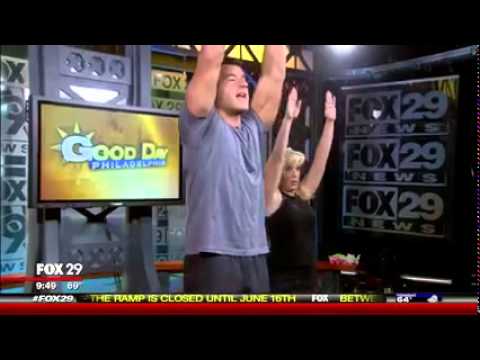 BJ Gaddour on Fox 29 Philadelphia to Promote Men's Health Your Body is Your Barbell Book