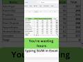 Adding Manually ☹️. #excel #tricks #shorts