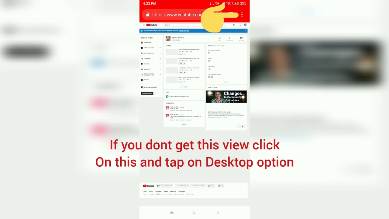 How to open desktop view on mobile | Change mobile view to desktop view | Quick Errors - YouTube