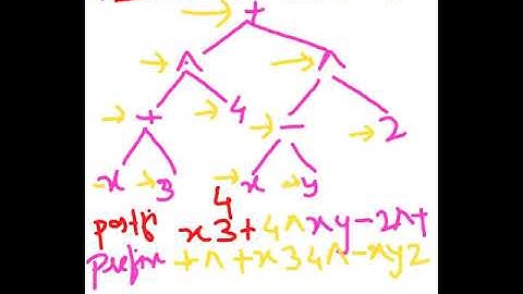 Expression trees Infix, prefix and postfix notations