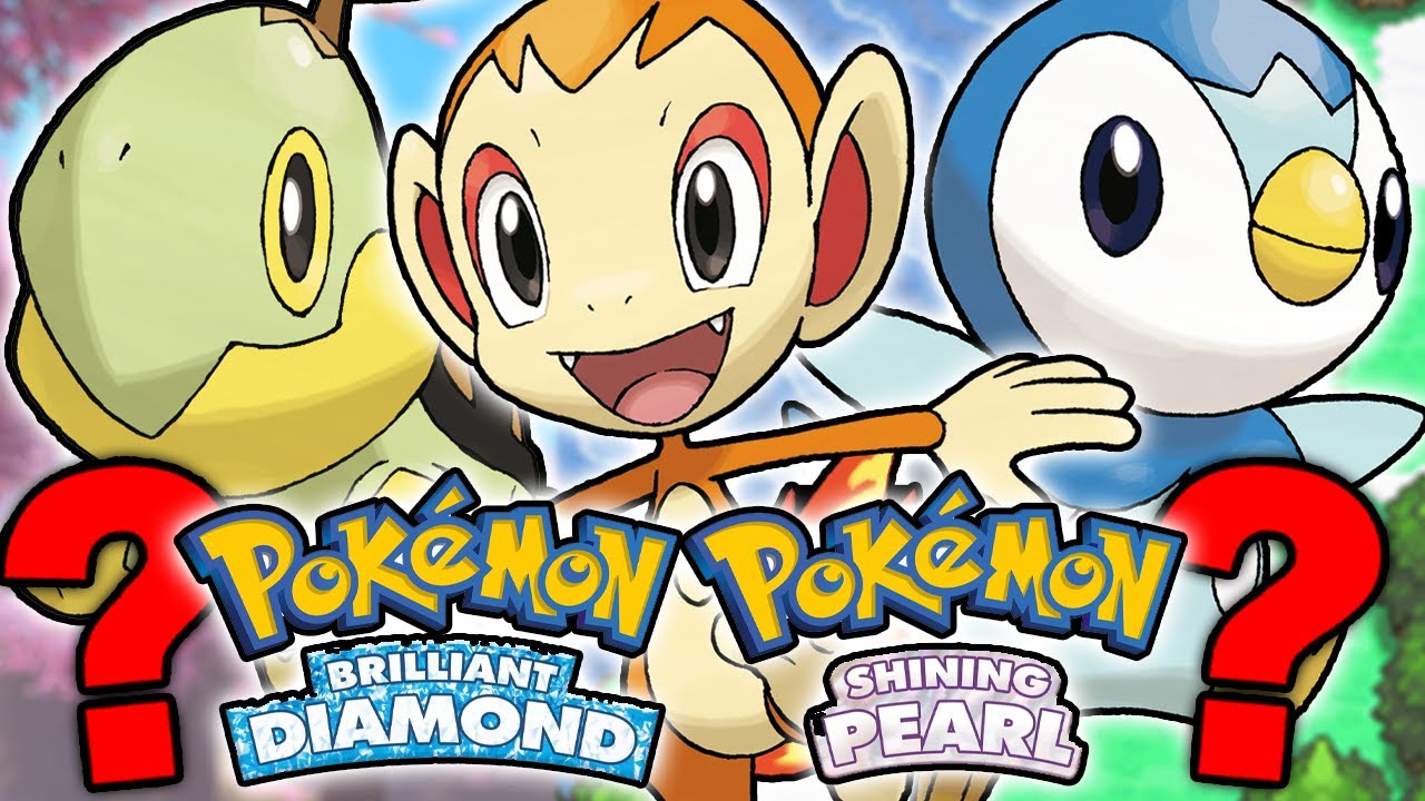 Pokémon Brilliant Diamond Shining Pearl starters Turtwig, Chimchar