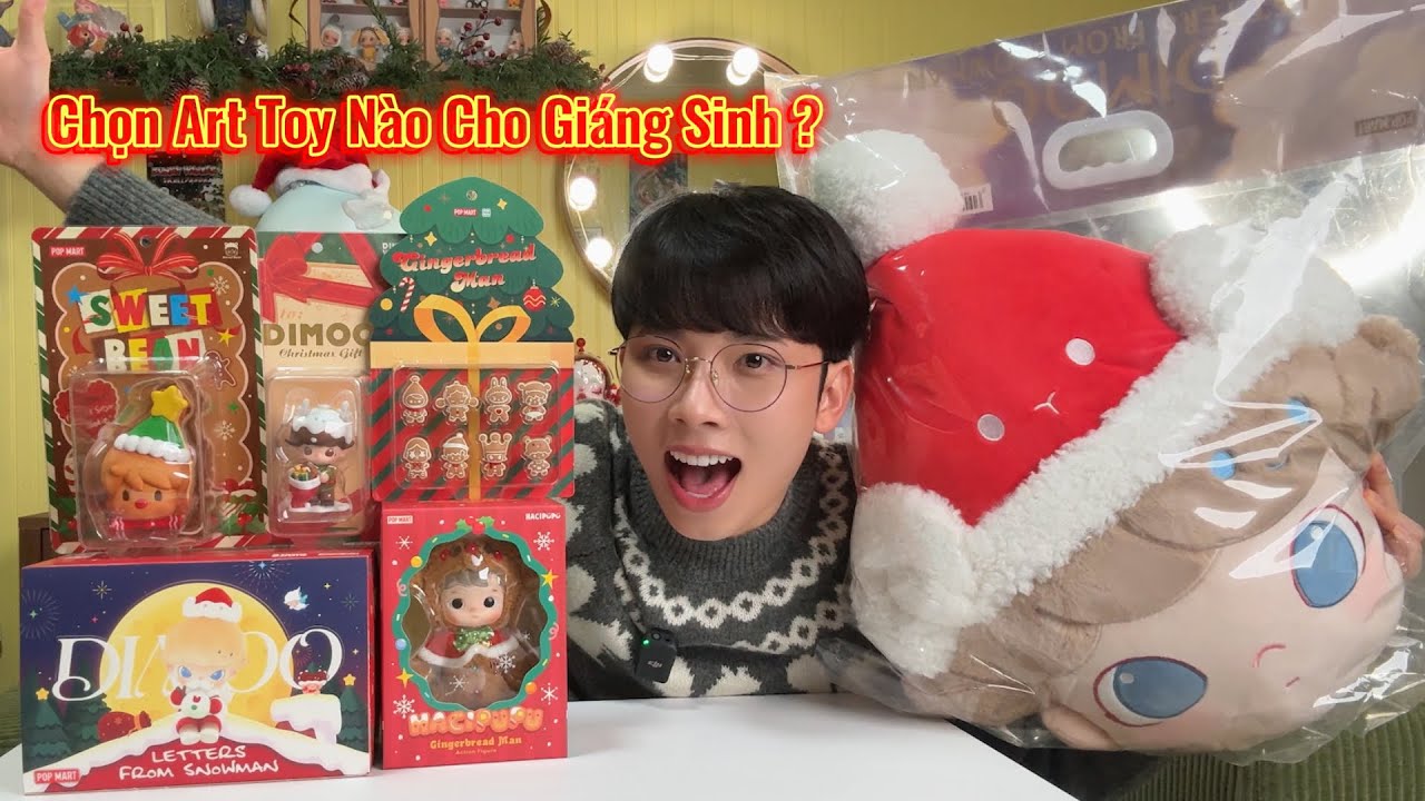 Đập Hộp Art Toy Giáng Sinh Nhà PopMart | Dimoo Letters from Snowman