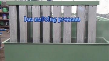 video of the block ice machine with crane system