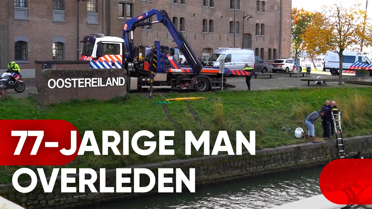 Man overleden na te water raken met auto (22-10-2024, Hoorn) - YouTube