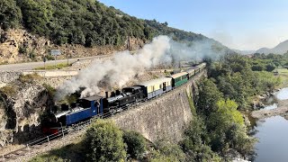 Compilation des trains de la Corpet 22 sur le Chemin de fer du Vivarais CFD Septembre 23 4K