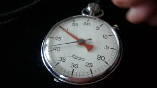 minerva stopwatch 機械式時計 放送局仕様 1980 手巻き時計 ストップウオッチ mura
