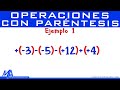 Operaciones con paréntesis | Suma y resta | Ejemplo 1