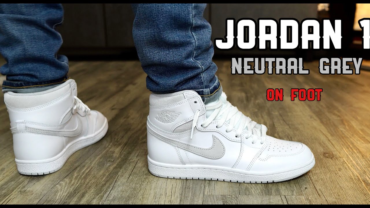 jordan 1 neutral grey on feet