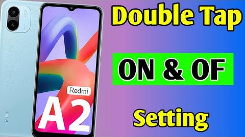 Redmi A2 double tap screen on of screen setting/how to enable double tap turn on of screen Redmi A2