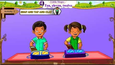 STD 5 English | Little Steps - Ten, Eleven, Twelve | Activity 1 | Animated Rhyme