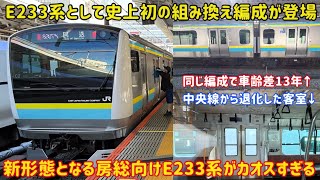 【史上初となる新形態のE233系】早くも3本目となった「E233系C2編成」の仕様がカオスになってた…