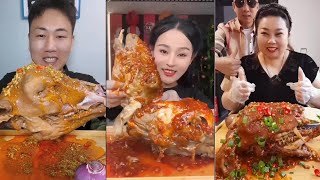 Chinese Food Mukbang Eating Show | Spiced Sheep's Head #113 (P463-465)
