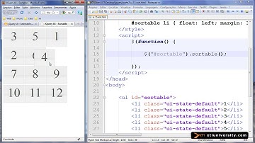 Universidade XTI   jQuery   45   Exemplo jQueryUI   Sortable Elementos Ordenaveis