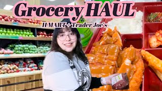 Grocery SHOPPING vlog ♡ H Mart , Trader Joes HAUL ♡ lgbtq