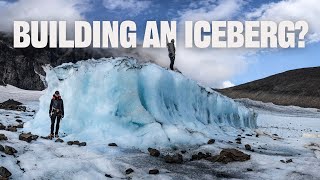 Hauling 250kg of wool to a glacier in ARCTIC conditions. But why?