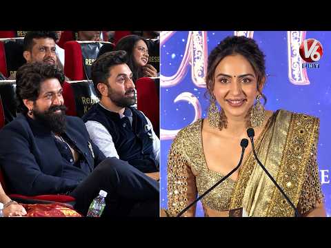 Heroine Rakul Preet Singh Speech | Ramayana Movie Trailer Launch Event | V6ENT