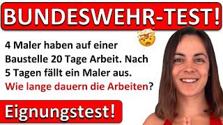 🇩🇪🇩🇪🇩🇪 Schaffst DU den Mathe EINSTELLUNGSTEST der BUNDESWEHR? Kopfrechnen, Textaufgabe & Dreisatz
