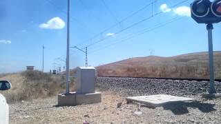 Pitada en paso a nivel sin barreras en Santiponce-