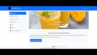 Sistem Informasi Pemesanan / Reservasi Menu Cafe Berbasis Web dengan PHP Native