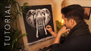 How to Draw Realistic ELEPHANT with Charcoal! by Art By Ali Haider 7,439 views 13 days ago 18 minutes