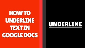 Tekst onderstrepen in Google Docs | 2 methoden